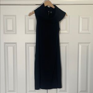 White House Black Market Black Sleeveless Cowl Neck Tunic